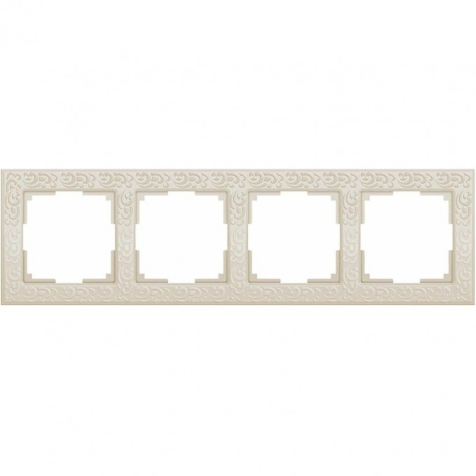 Рамка на 4 поста WERKEL FLOCK WL05-Frame-04-ivory (слоновая кость) a028985