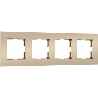 Рамка на 4 поста WERKEL SLAB W0042911 шампань софт