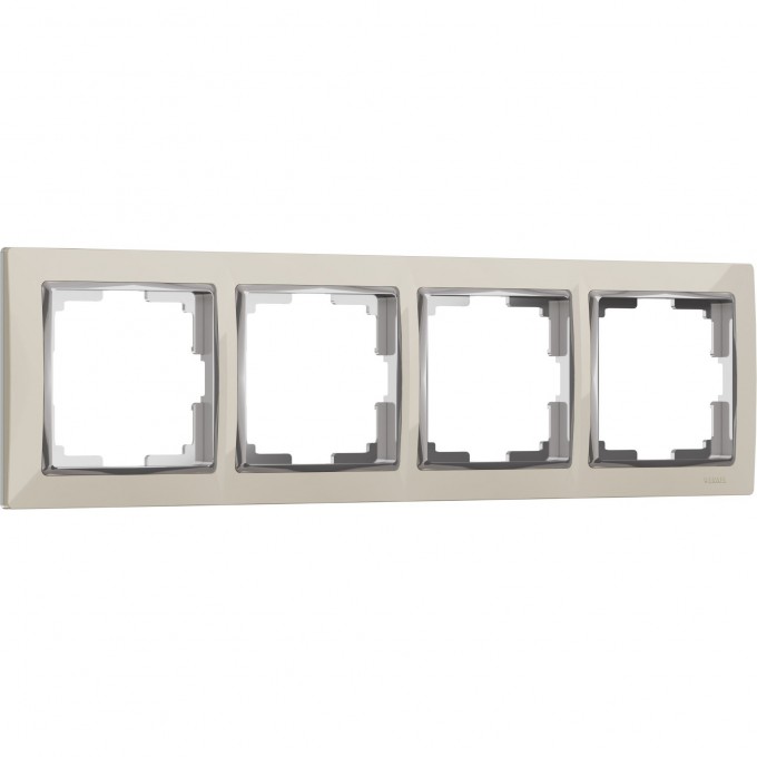 Рамка на 4 поста WERKEL SNABB WL03-Frame-04-ivory (слоновая кость, хром) a028903