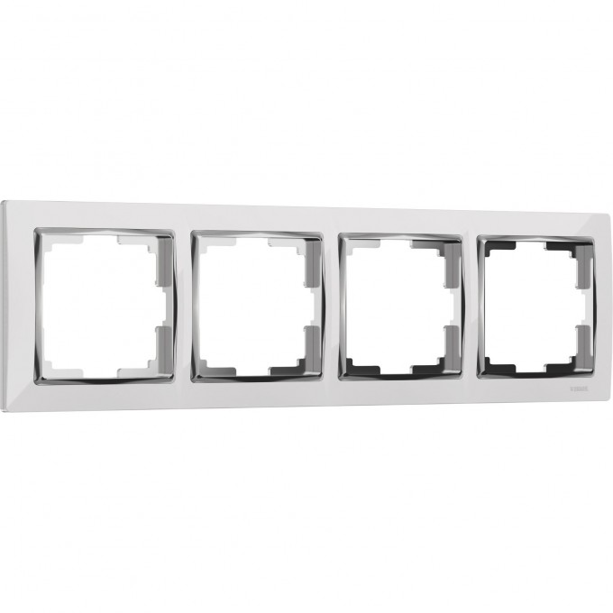 Рамка на 4 поста WERKEL SNABB WL03-Frame-04-white (белый,хром) a028883