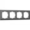 Рамка на 4 поста WERKEL STARK W0041864 (графит матовый)