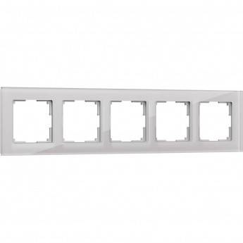 Рамка на 5 постов WERKEL FAVORIT WL01-Frame-05 дымчатый, стекло