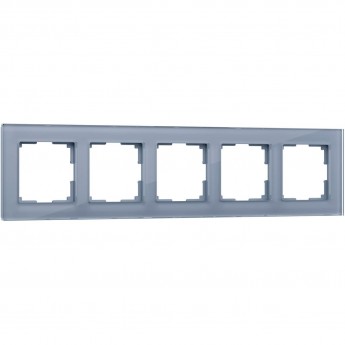 Рамка на 5 постов WERKEL FAVORIT WL01-Frame-05 серый, стекло