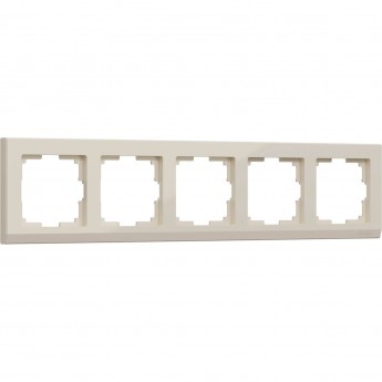 Рамка на 5 постов WERKEL FLOCK WL05-Frame-05-ivory слоновая кость