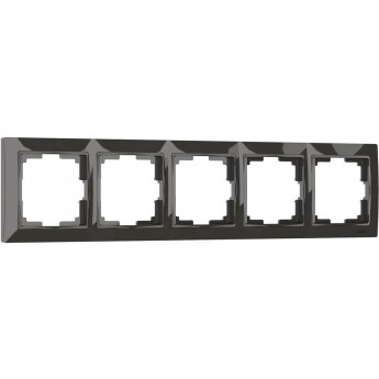 Рамка на 5 постов WERKEL SNABB BASIC WL03-Frame-05 серо-коричневый, basic