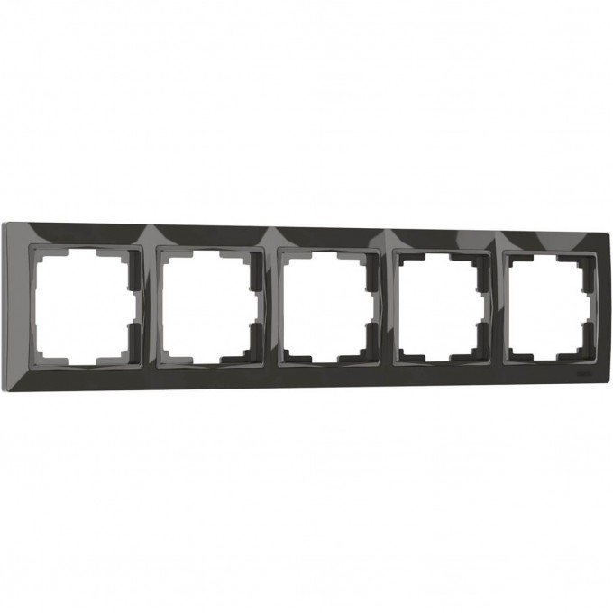 Рамка на 5 постов WERKEL SNABB BASIC WL03-Frame-05 серо-коричневый, basic a036705