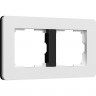 Рамка WERKEL SPLIT W0023068 на 2 поста (белый/черный, soft-touch) a067989