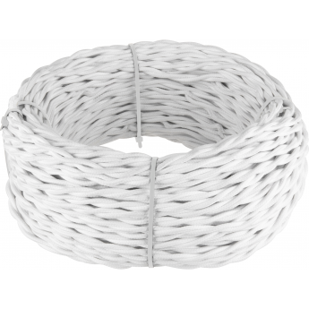 Ретро кабель витой WERKEL W6453301 3х2,5 белый (20 м)