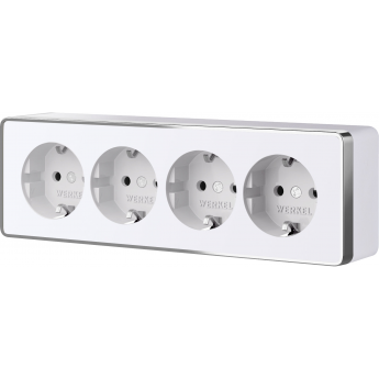 Розетка четверная WERKEL GALLANT W5072210 с заземлением и шторками (белый) Розетка четверная WERKEL GALLANT W5072210 с заземлением и шторками (белый)