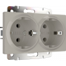 Розетка двойная с заземлением WERKEL W1272004 дымчатый a069774