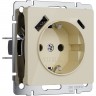 Розетка с заземлением, шторками и USB тип A+C WERKEL W1171743 (айвори акрил)
