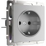 Розетка с заземлением WERKEL W1171006 серебряный a050881