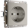 Розетка с заземлением WERKEL W1271004 дымчатый a069462