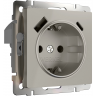 Розетка WERKEL W1271704 с заземлением, шторками и USB тип A+C дымчатый a069465