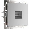 Телефонная розетка RJ-11 WERKEL W1182006 серебряный Телефонная розетка RJ-11 WERKEL W1182006 серебряный