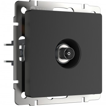 ТВ-розетка проходная WERKEL WL08-TV-2W черный матовый ТВ-розетка проходная WERKEL WL08-TV-2W черный матовый