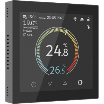 Умный сенсорный терморегулятор с LCD дисплеем WERKEL W1851108 (черный)