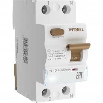 Устройство защитного отключения WERKEL W912P404 1P+N 40 А 300 mA AC 6 kA