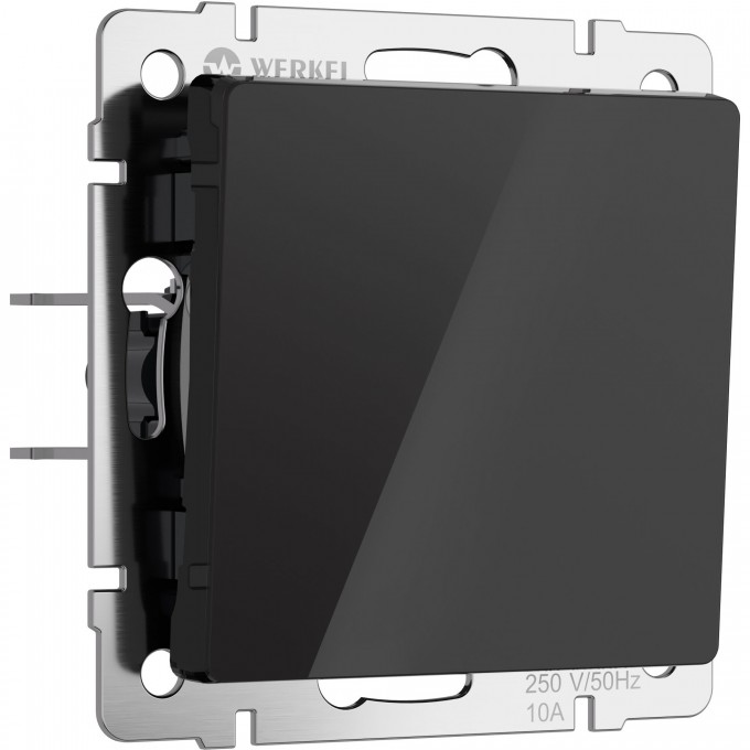 Выключатель одноклавишный проходной WERKEL W1112048 (черный акрил) a064035